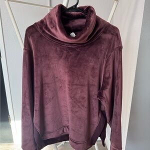 Athleta Rich Maroon Cowl Neck Sweater
